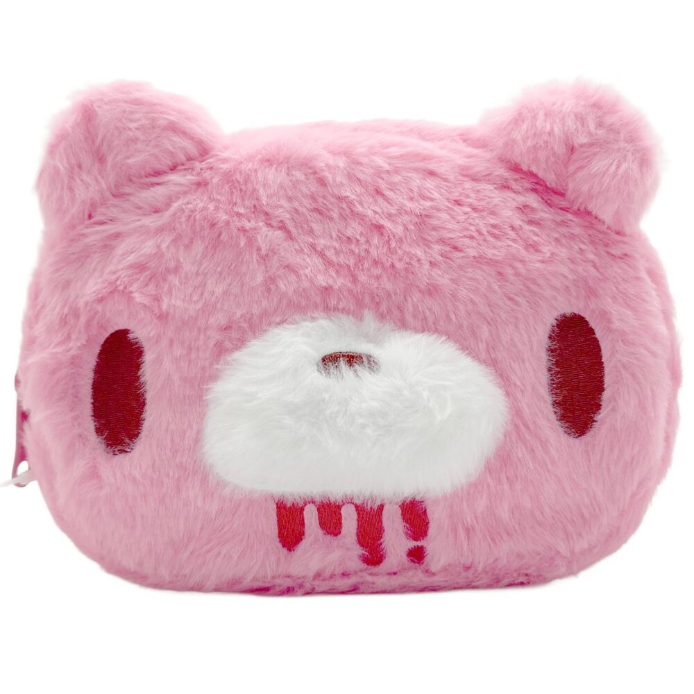 NEW Gloomy Bear Bloody Bear Face Plush Cosmetic Bag